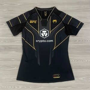 UFC Venum Fight Night 2.0 Walkout Jersey Black Gold Men’s Size Large